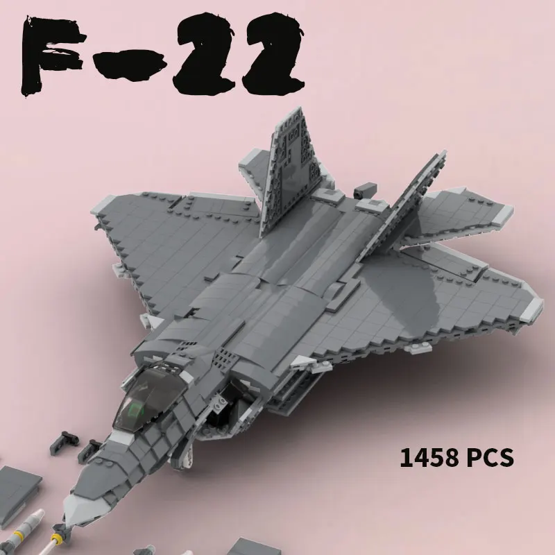SS Statyti Block Maker Karinės Serijos F-22 Naikintuvų Karinės Asamblėjos Modelis Vaikas Žaislų Kūrybos 