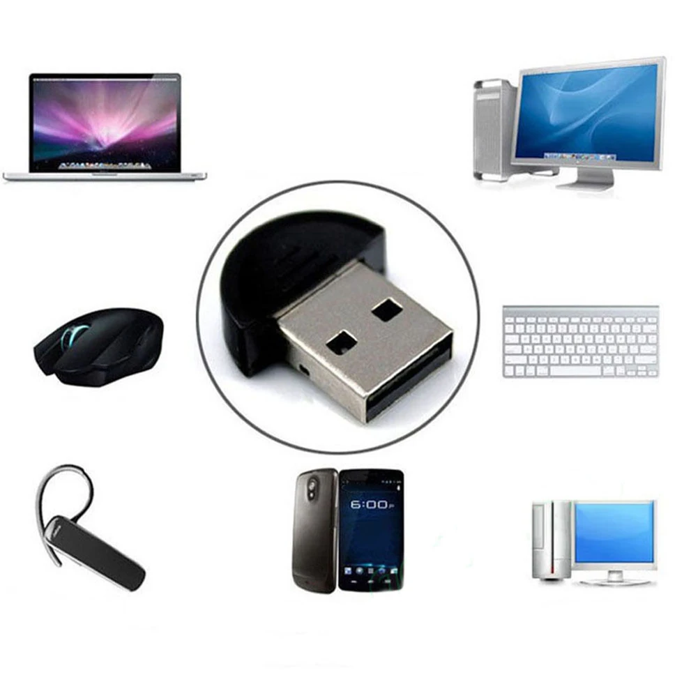 Mini USB Bluetooth V2.0 Dongle Adapterį, Belaidis Imtuvas PC Nešiojamas Kompiuteris 2