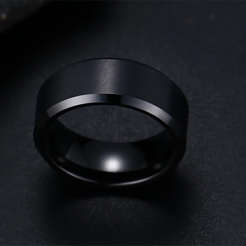 2021 Mados Žavesio žiedas Papuošalai vyrams iš nerūdijančio plieno, Juoda Žiedai Moterims 2