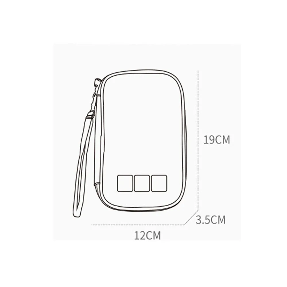 Nešiojamųjų Elektroninių Ausinių Saugojimo Maišelis Laidai, Kroviklis Skaitmeninis USB Įtaisą Vandeniui Organizatorius Mados Kelionės Užtrauktukas Supplie Krepšys 2
