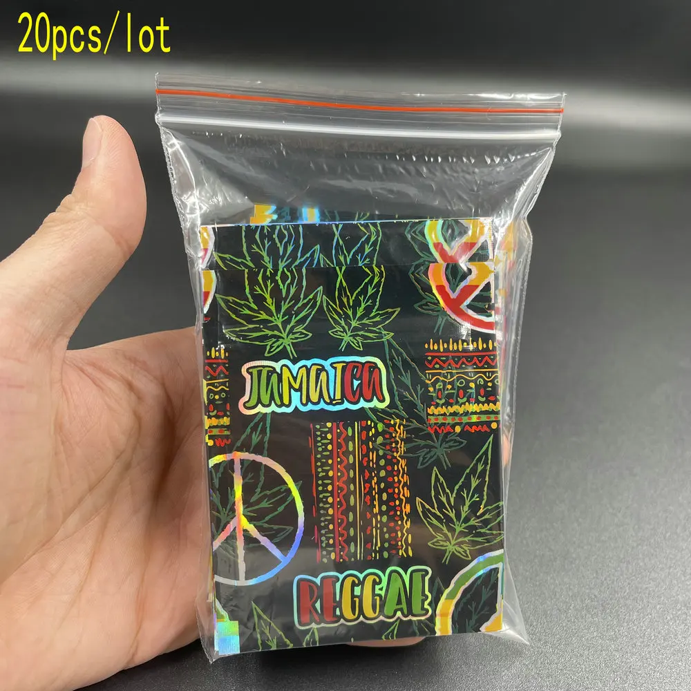 Tabako Zip Lock Bags Piktžolių Aliuminio Mylar Folija Uždaromos Laikymo Paketas Baggies 7X9cm 20pcs/daug 2