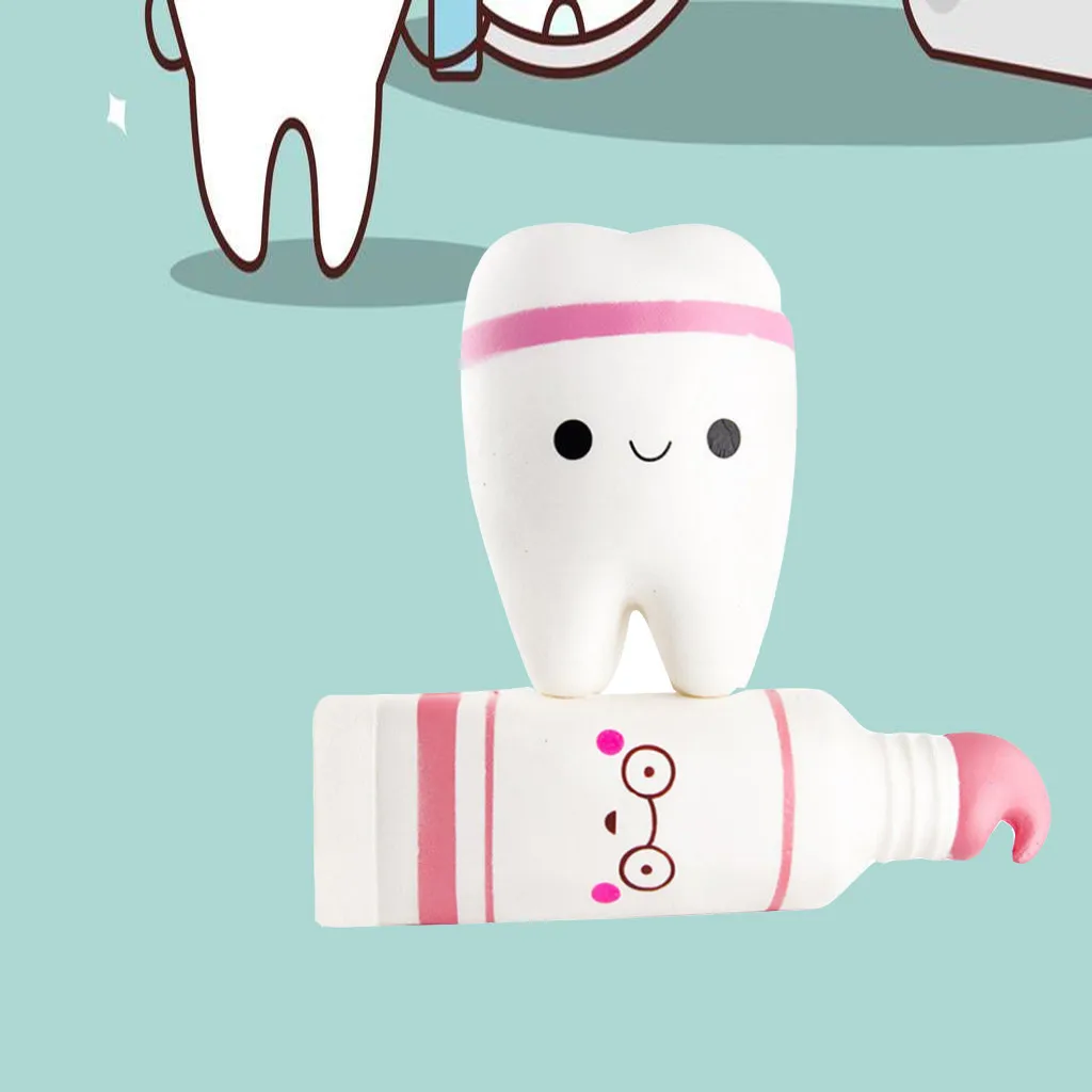 Squishies Minkštas dantų Pasta ir Dantų Lėtai Auga Kvapus Išspausti Stresą Žaislas Susispausti Antistress Žaislai 2