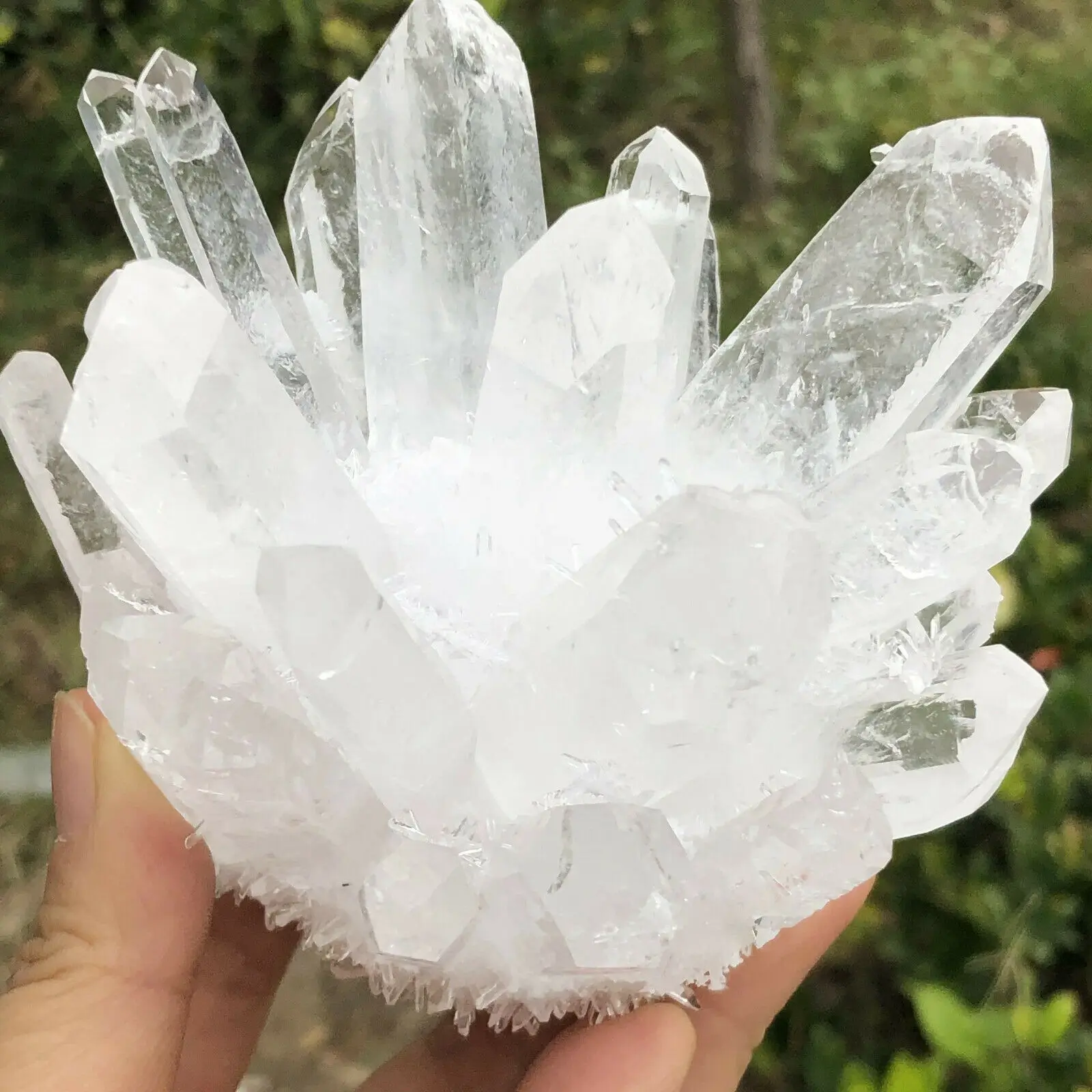 Natūralus baltas kristalų sankaupos kvarco kristalo lazdele chakra išgydo reiki pakopos taško spinduliuotės 2