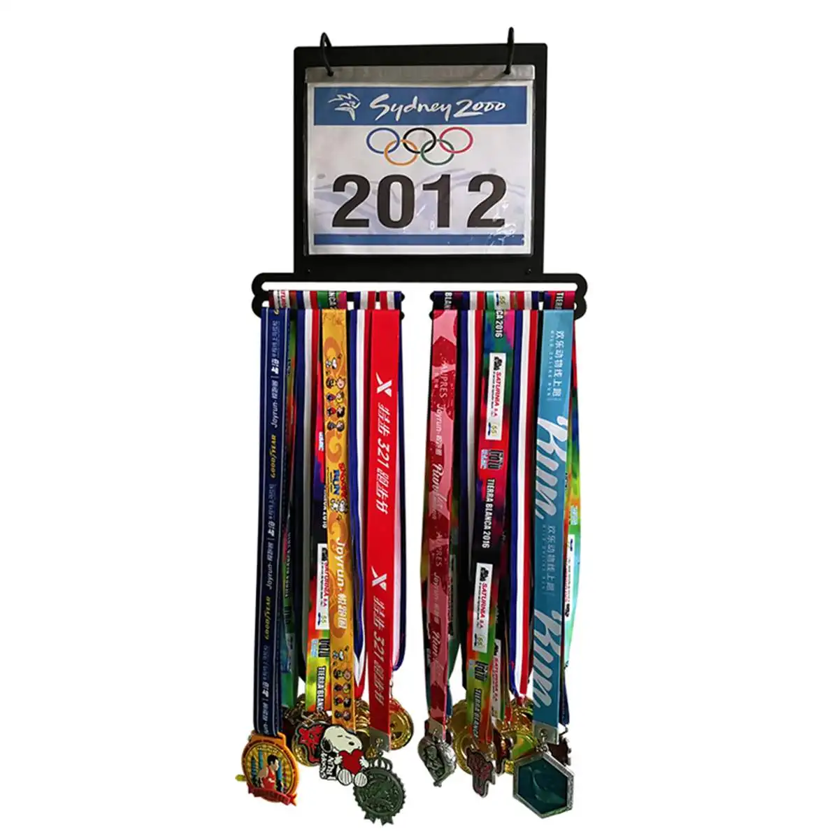 Naujas Medalis Turėtojas Medalis Laikiklį su Display Rack kombinezonai su Antkrūtiniais Turėtojas Sporto Medalis Ekranas Pakaba Veikia Sporto Lenktynių Medalio Savininkas Sportas 2