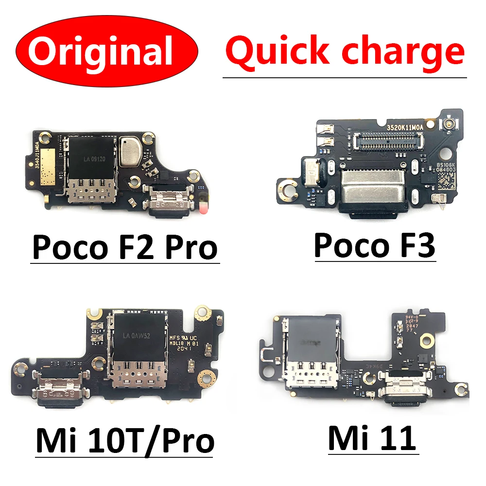 Originalus Įkroviklis Valdybos Flex Už Xiaomi Mi F2 Pro / Poco F3 / Mi 11 / Mi 10T / Mi 10 USB Jungtis Dock Įkrovimo Flex Kabelis 2