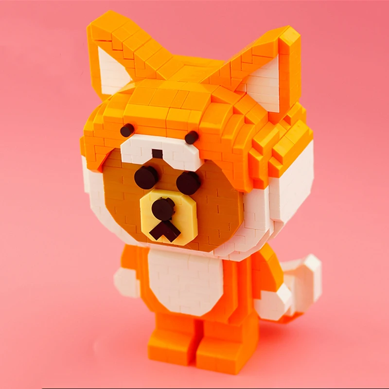LOZ 9250 Gyvūnų Pasaulyje Fox Lokys Lowrie Pet Monstras 3D Modelį 