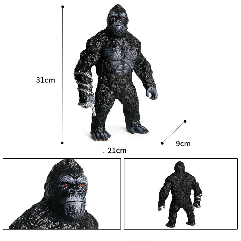 12inch/31cm Karalius KongFigure Beždžionės Gorila Veiksmų Skaičiai Milžinišką Orangutan Kolekcines, Dervų Modelis, Žaislai Vaikams 2
