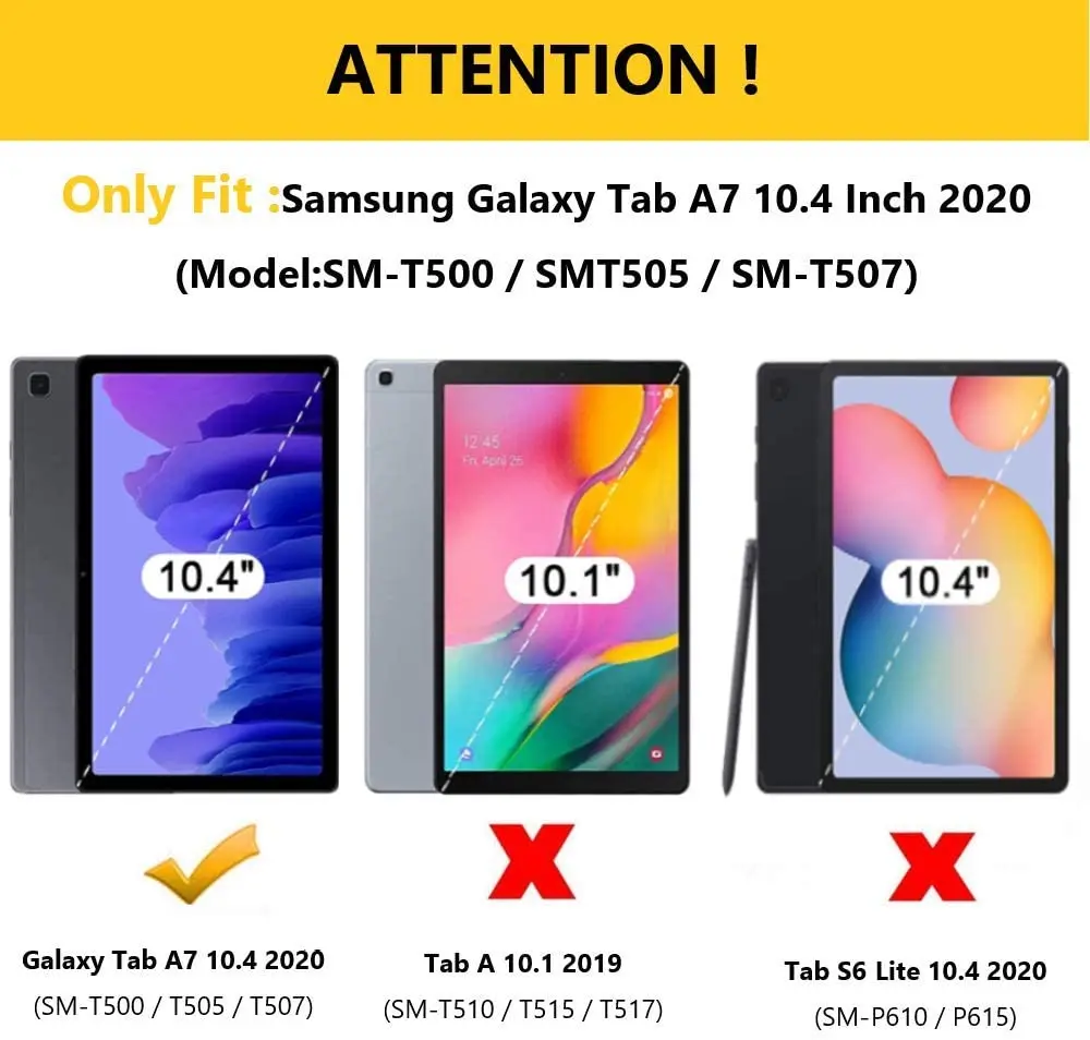Samsung Tab A7 2020 Atveju Vaikai atsparus smūgiams Tvirtas Dangtelis su Stovu Sunku KOMPIUTERIS+Silikono Galaxy TAB A7 SM-T500/T505/T507 2