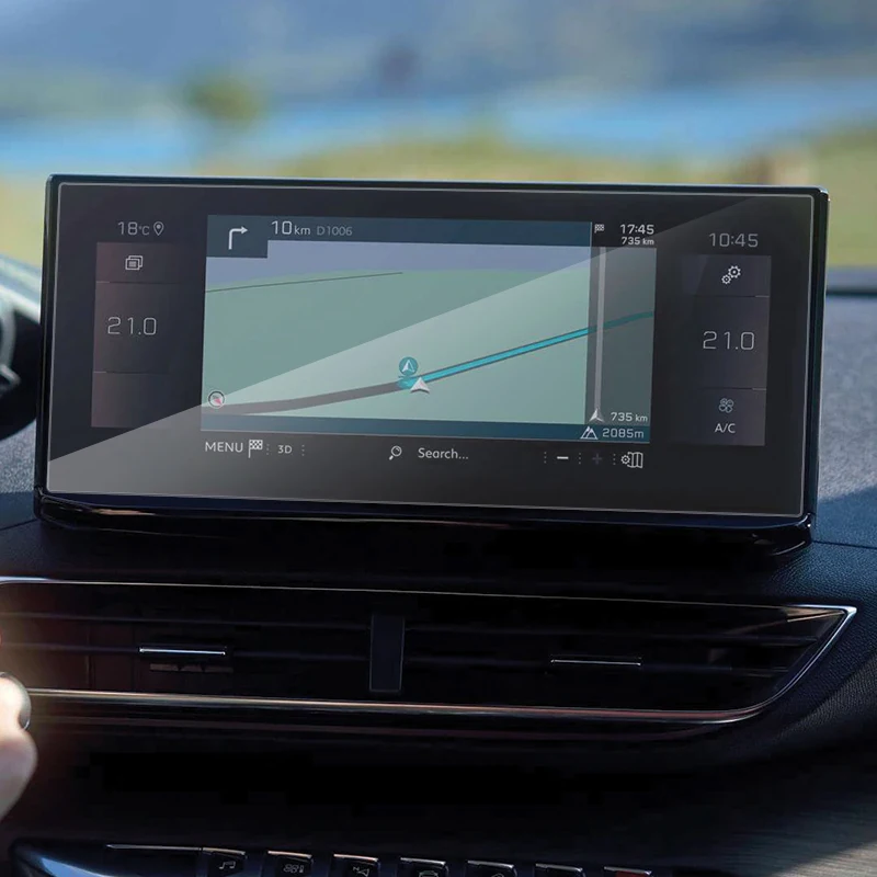 Automobilio Stilius Už Peugeot 3008 2021-Dabartinė GPS Navigacijos Ekrano Plėvelė prietaisų Skydelio Ekranu Kino Interjero Lipdukas Priedų 3