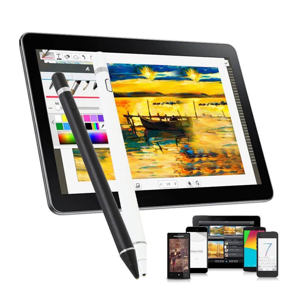 Universalus Jutiklinio Ekrano Rašikliu, Capacitive Stylus for Apple iPad Tabletę Smart Pen Stylus Pieštuku Telefonas, Touch Pen IOS/Android Sistema 3