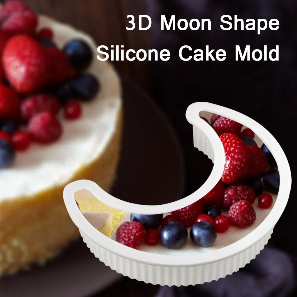EID MUBARAKAS Mėnulio Formos Silikono Tortas Pelėsių Ramadanas 3D Pusmėnulio Formos 