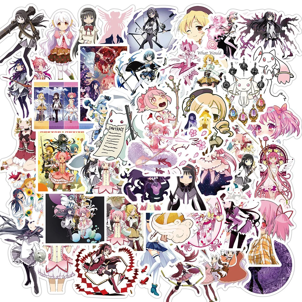 50PCS Puella Magi Madoka Magica Anime Lipdukai Cute Girl Animacinių filmų Lipdukas Lipdukas 