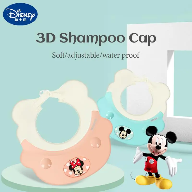 Disney Mickey Minnie Kūdikių Šampūnas Reguliuojamas Vandeniui Ear Apsaugą Vaikams, Cartoon Vonia Galvos Dušo Kepuraitė Skrybėlę Prekes Vaikams 3