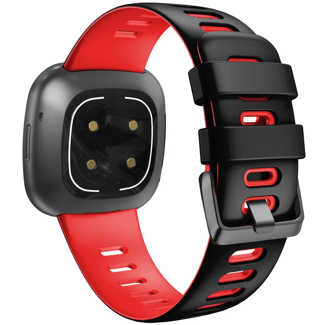 Už Fitbit Versa 3 /Prasme Silikono Watchband Kvėpuojantis Sporto Riešo Juostos Mados Dual Spalvų Juostos Dirželis Smart Watch Priedai 3