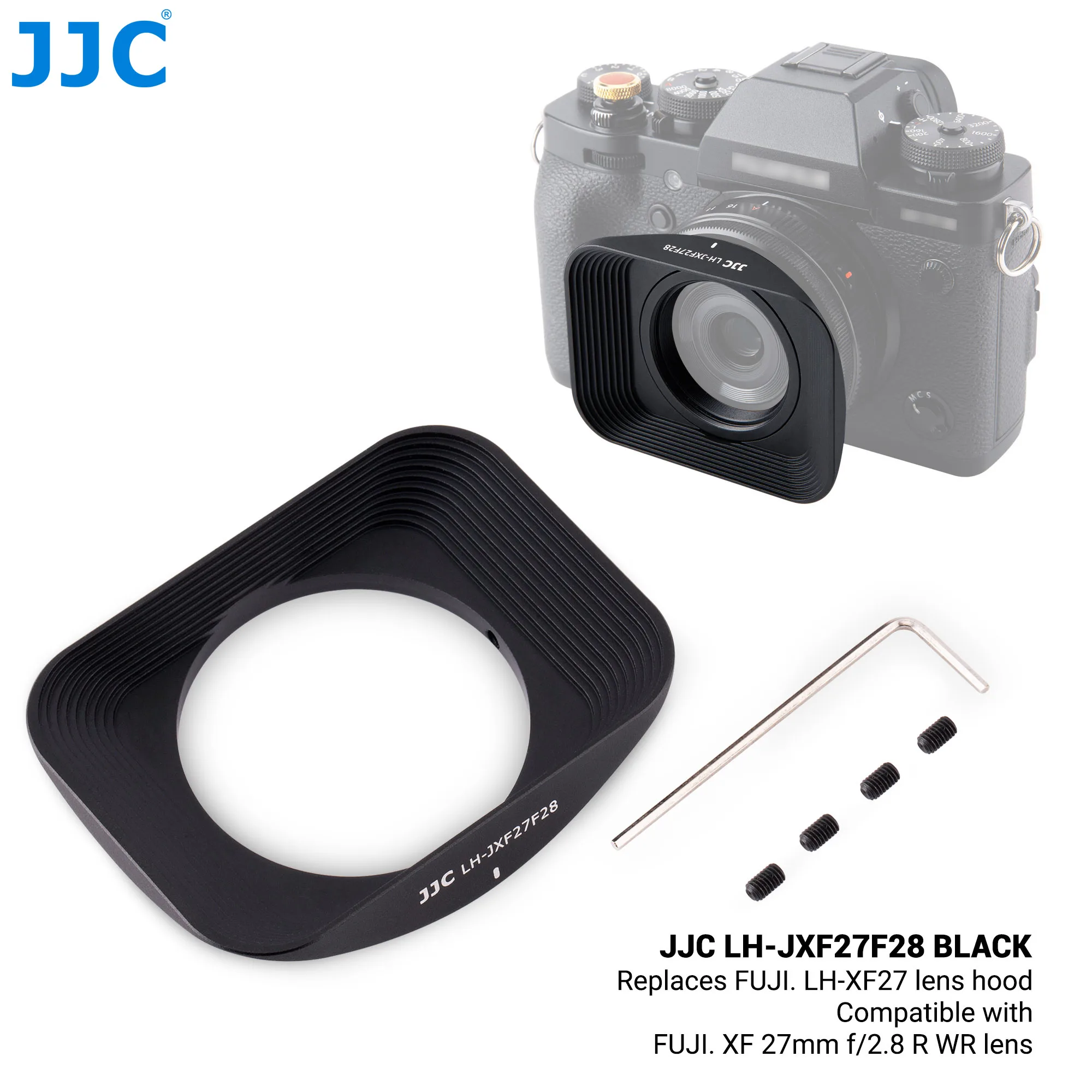 JJC Objektyvo Gaubtą, Atspalvis Fujifilm XF 27mm f/2.8 R WR Objektyvas Fuji XS10 XT4 XE4 XA7 XPro3 XT30 XT3 XT20 XE3 XA5 Pakeičia LH-XF27 3