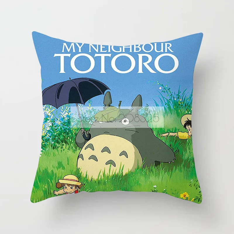 ZENGIA Hayao Miyazaki Totoro Lininė Pagalvėlė Padengti Pagalvės užvalkalą Namų Dekoro Užvalkalas Šinšilos juosmens pagalvę padengti 3