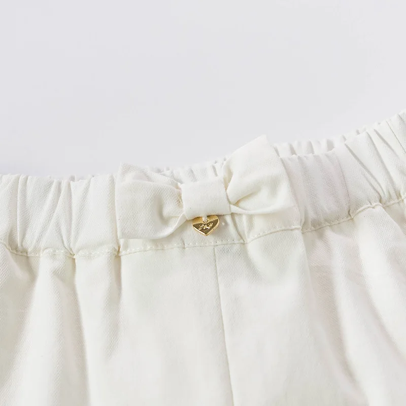 DKH17034 dave bella vasaros 5Y-13Y vaikų mergaičių mados atsitiktinis dryžuotas kišenės šortai vaikams boutique atsitiktinis pilno ilgio kelnės 3