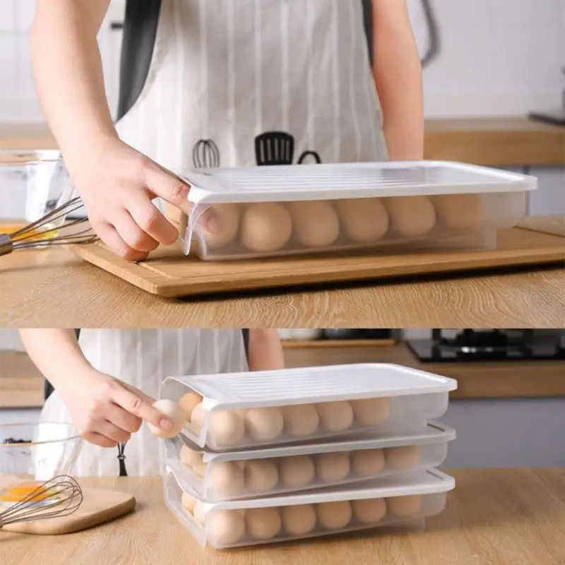 Auto Slinkimo Kiaušinių Laikymo Laikiklis Dėžutė Kiaušinių Šaldytuvas Konteineris Šaldytuvas Maisto Užsklandos Namų Virtuvėje Ant Kitos Laikymo Dėžutė 2021 3