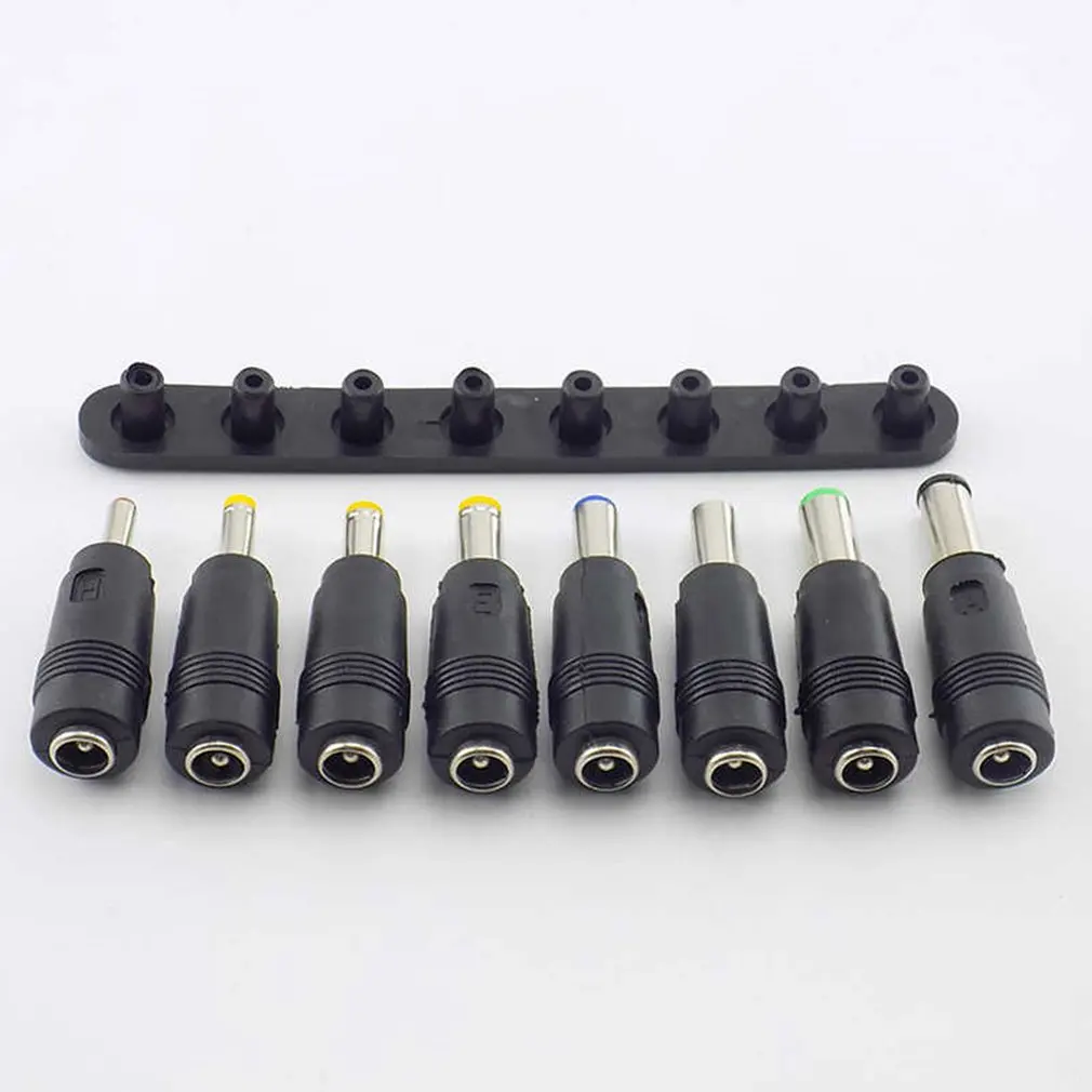 8pcs Vyrų ir Moterų DC maitinimo adapteris 5.5X2.1 mm Jack Plug nešiojamas adapteris Jungties 6.3 6.0 5.5 4.8 4.0 3.5 mm 2.5 2.1 1.7 1.35 mm 3