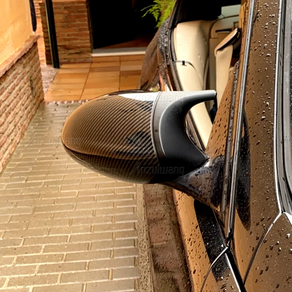 Anglies Pusėje valdomi Išoriniai Veidrodėliai Padengti BMW 1 3 Serijos E82 E88 2007 -2009 E87 E90 E93 E91 E81 E92 aukštos kokybės juodos spalvos Galinio vaizdo Kepurės 3