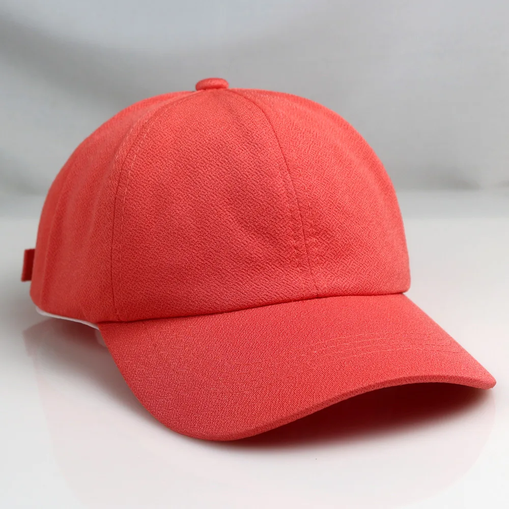 Moterų Vasaros Plonas Beisbolo Kepurės, Minkštas Kieto Tuščią Dangtelį Paprasto Skrybėlę Geltona Koralų Raudona 3