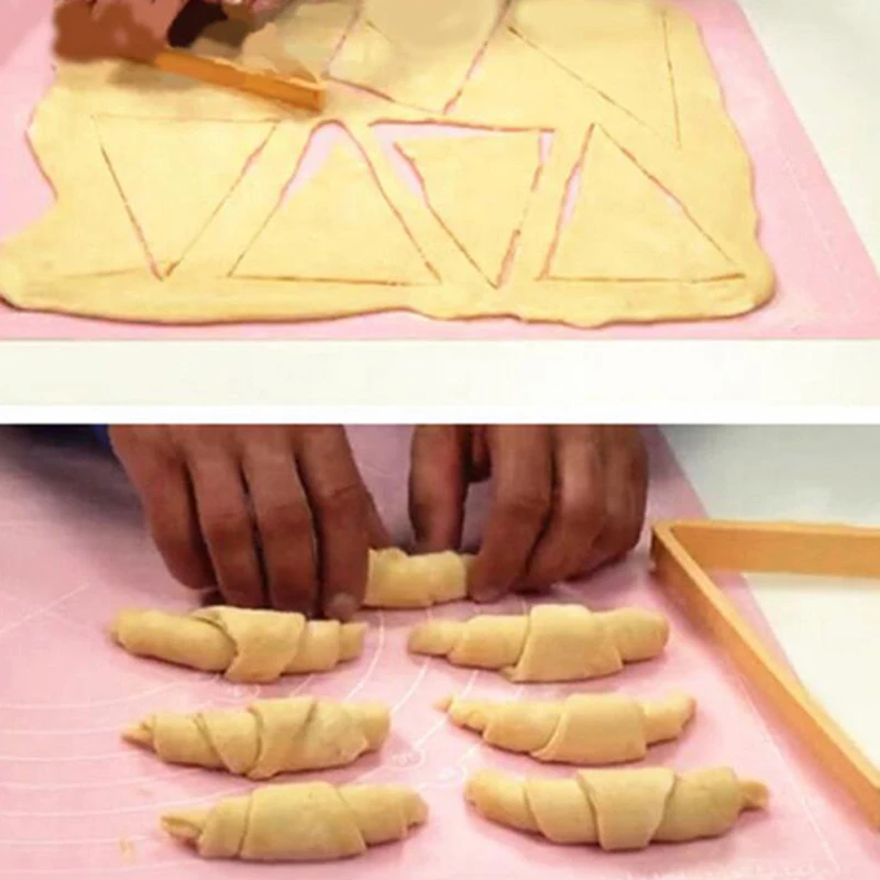 1PCS Plastiko Croissant Cutter Pelėsių Roll Croissant Maker Mašina Duona Linijos Pelėsių Tešlos Lapą Virtuvės Dalykėlių Kepimo Konditerijos Įrankis 3