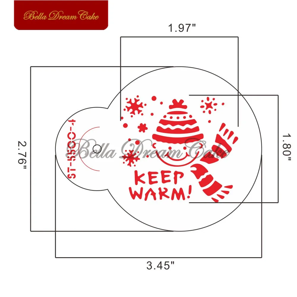 5vnt/set Sniego, Kalėdų Macaron Slapukus Trafaretas Tortas Dekoravimo Priemonės Kavos Trafaretai Šabloną Karamelinis Pyragas Pelėsių Bakeware 3