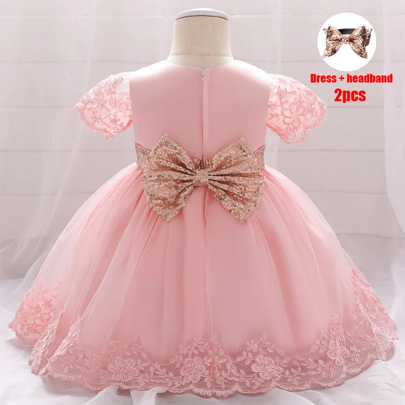 2021 Vasaros Vaikų, Kūdikių Suknelė Baby Girl Drabužių China Bow 1-asis Gimtadienis Suknelė Princesė Suknelės, Šaliai Ceremonija Suknelė 3