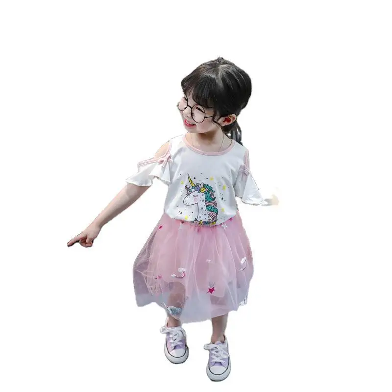 2021 Vaikų Vasaros Orui Mielas Suknelė Mažos Mergaitės Mados Sijonas Vaikų Drabužiai korėjos Versija 1-4 Metų, 3