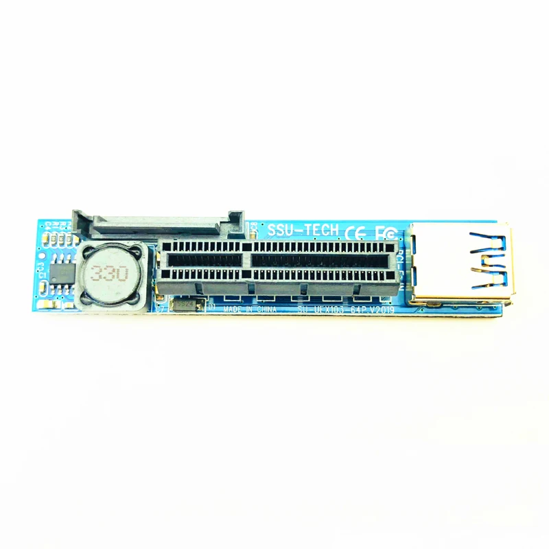 Mini PCIE PCI-E X4 Lizdas Stove Kortelės Prievado Adapteris KOMPIUTERIO Grafikos plokštės Jungtis su 60CM USB3.0 ilgiklis PCI Express Stove 3