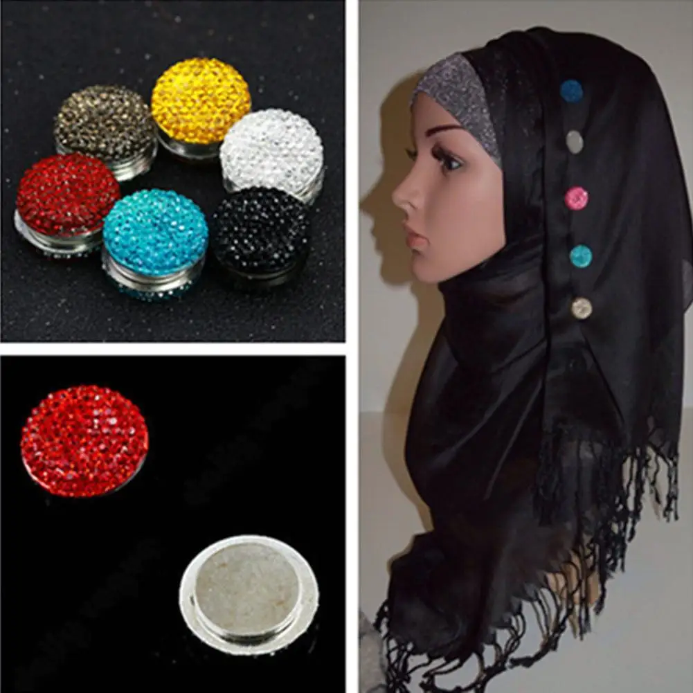 1pair Magnetinio Turas Broochs Saugus Hijab Sagė Pin Metalų Dengimo Sagtis Jokių Skylių Musulmonų Šalikas Magnetas Smeigtukai Hijab Prabangus Aksesuaras 3
