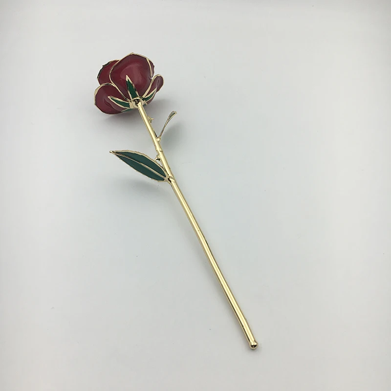 G013-8 Nekilnojamojo Rose artimųjų 24K Auksu raudonos konservuotos Rožių gėlių 11 cm, su gražia dovanų dėžutė vestuvių dovanų, ir Meilės Dovana 3