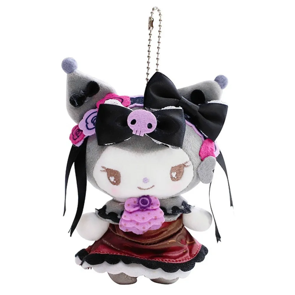 10cm Kawaii Pliušiniai Žaislai Japonijos Tarnaitė Cross-dressing tiek Velnio Kuromied Lankas Magic Lolita Pliušinis Lėlės Keychain Pakabukas Dovana 3