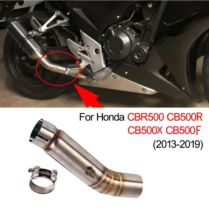 Tinka Honda CBR500 CBR500R CB500F CB500X 2013 m. m. m. 2016 m. 2017 m. 2018 m. 2019 m. Motociklo Išmetimo Vidurio Link Vamzdžio 51mm 3