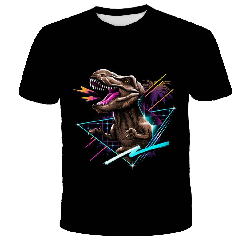 Juros periodo Dinozaurų T-shirt 3D Vyrų Vasaros Marškinėliai Classic Dinozaurų Žaidimas Amerikos Gatvės Mados O-Kaklo Marškinėliai 3