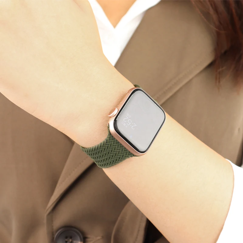 Silikono Dirželis Apple Watch band 44mm 40mm 38mm 42mm pintas solo linijos watchband Elastinga apyrankę iWatch Serijos 6 5 4 3 SE 2 3