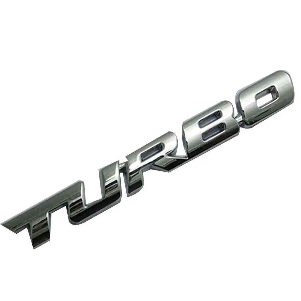 Cool 3D Metalų Lydinio, Raidė Turbo Automobilį, Motociklą Logotipas Ženklelis Lipdukas Lipdukas Dekoras 3