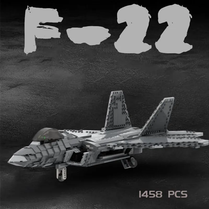 SS Statyti Block Maker Karinės Serijos F-22 Naikintuvų Karinės Asamblėjos Modelis Vaikas Žaislų Kūrybos 