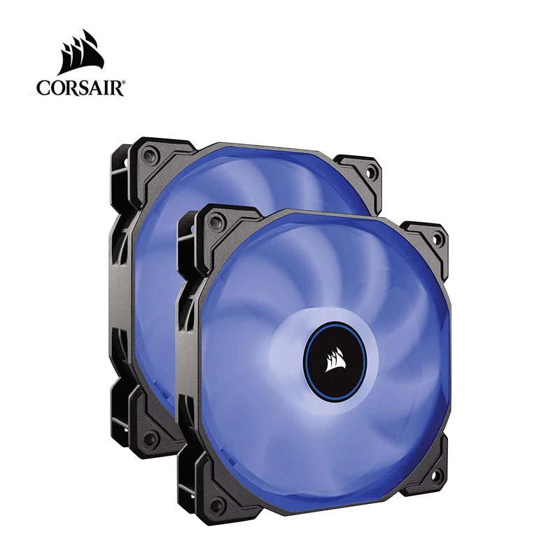 CORSAIR AF140 LED Mažai Triukšmo Aušinimo Ventiliatorius, Single/Dual Pack - Mėlyna/Raudona 140 mm 3