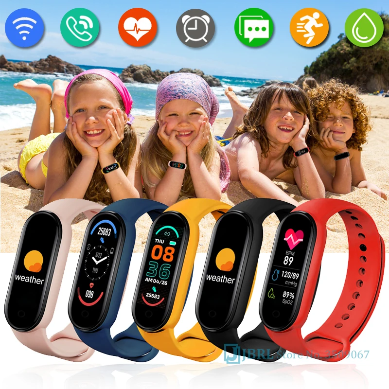 Silikono Vaikai Smart Žiūrėti Vaikams Smartwatch Fitness Tracker Berniukų, Mergaičių Smart Elektroninis Laikrodis Atsparus Vandeniui Vaikas Smart-Žiūrėti 3