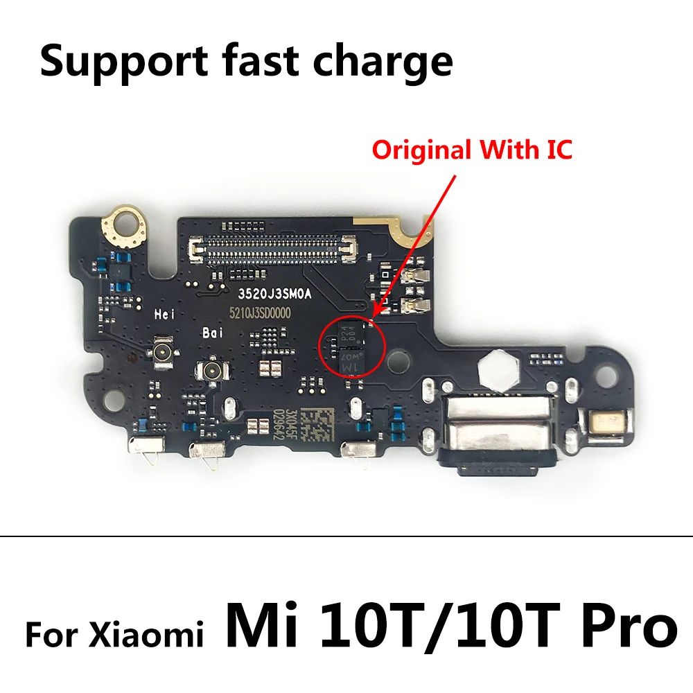 Originalus Įkroviklis Valdybos Flex Už Xiaomi Mi F2 Pro / Poco F3 / Mi 11 / Mi 10T / Mi 10 USB Jungtis Dock Įkrovimo Flex Kabelis 3