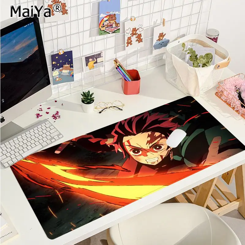 Maiya Demon Slayer Kimetsu nr. Yaiba girl anime Gumos KOMPIUTERIO, Kompiuterinių Žaidimų kilimėlis Nemokamas Pristatymas Didelis, Mouse Pad Klaviatūros Kilimėlis 3