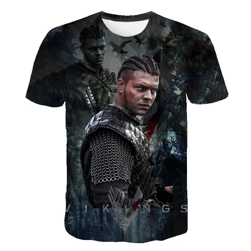 TV Serialas Vikingai 3D Print T-shirt Vasarą Vyrams, Moterims, Ragnar Lothbrok trumpomis Rankovėmis T Marškinėliai, Unisex Viršūnes Mados Atsitiktinis Tees 4