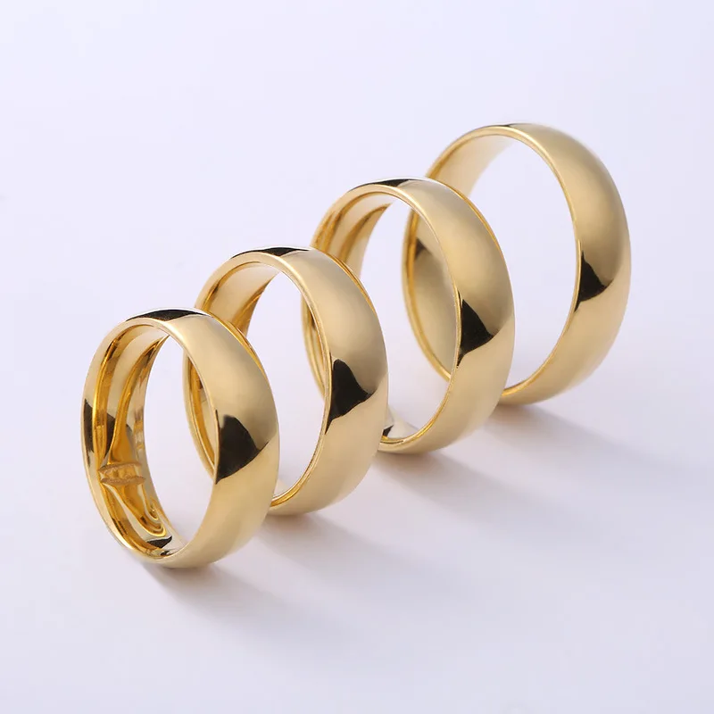 Vyrų ir moterų paprasta asmenybė titano plieno, žiedas, nerūdijančio plieno žiedas 4