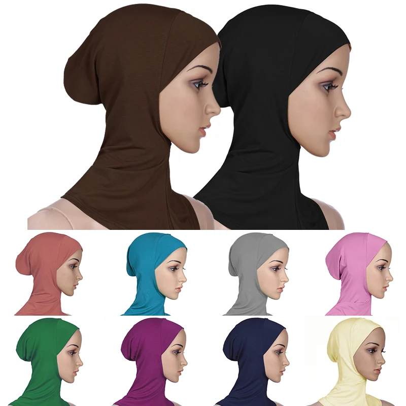 Naujas Elegantiškas Ir Orumą Rait Moterų Skrybėlę Šydas, Gryna Spalva Musulmonų Moterys Hijab Moterų Turbaną Islamo Skarelė Papuošalai 4
