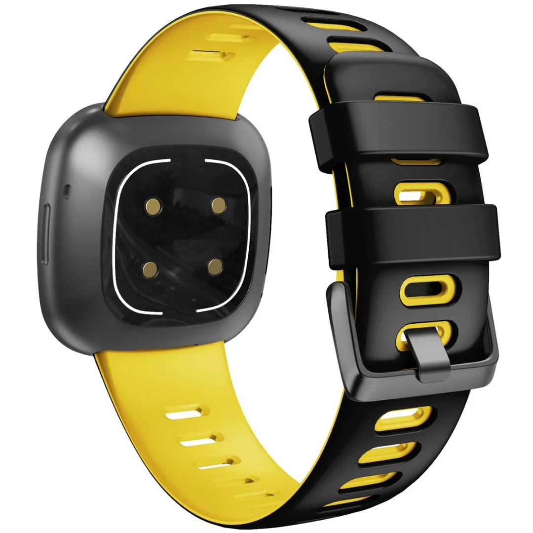 Už Fitbit Versa 3 /Prasme Silikono Watchband Kvėpuojantis Sporto Riešo Juostos Mados Dual Spalvų Juostos Dirželis Smart Watch Priedai 4