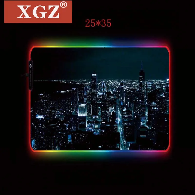XGZ Naktį Kraštovaizdžio RGB LED Didelės Pelės Mygtukai USB Laidinio Apšvietimo Žaidimų Klaviatūra Spalvinga Šviesos PC neslidus Cs Go 4