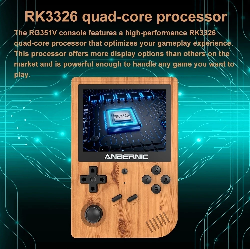ANBERNIC Naujas RG351V Šviesą grąžinantys Žaidimai Built-in 16G RK3326 Atviro kodo 3.5 COLIŲ 640*480 delninis žaidimų konsolės Emuliatorius Skirtas PS1 vaikas Dovana 4