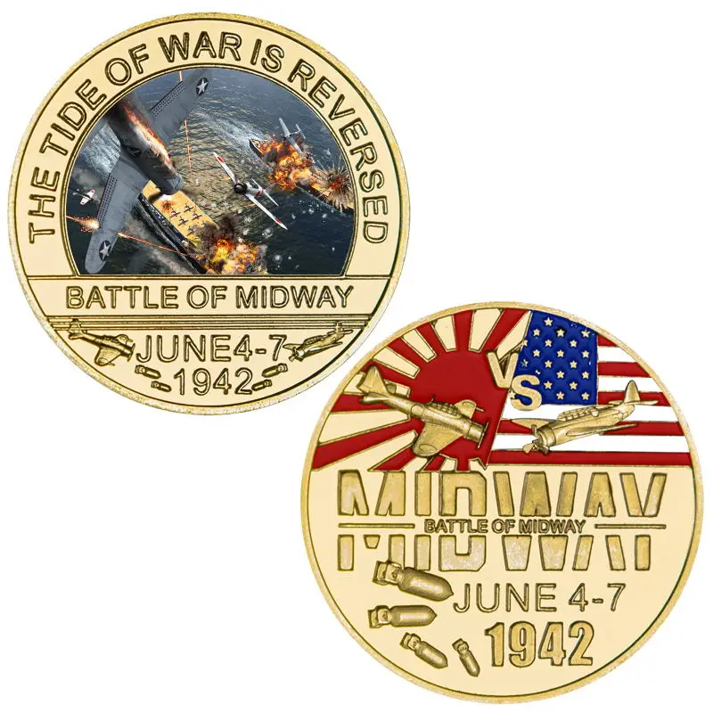 WR Battle of Midway Auksą, Padengtą Iššūkis Monetos, Nustatyti Savininko JAV Armijos Suvenyrų Karinės Progines monetas, Dovanos Veteranų 4