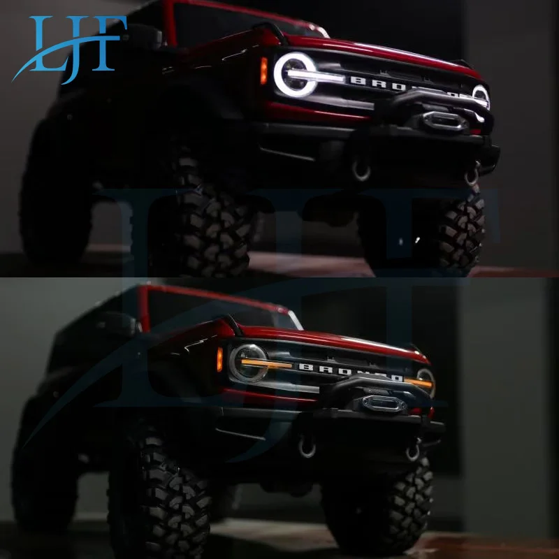 LJF 2021 nauja LED apšvietimo Sistema Priekyje & Žibintas Galinis Grupė 1/10 RC Automobilių Traxxas TRX4 Ford Bronco Priekinis ir galinis Žibintai L339 4